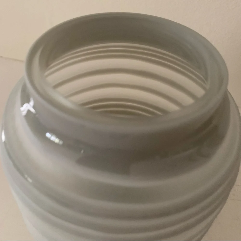 Lenox America by Design 5” Frosted Soft Gray Milk Glass Vase